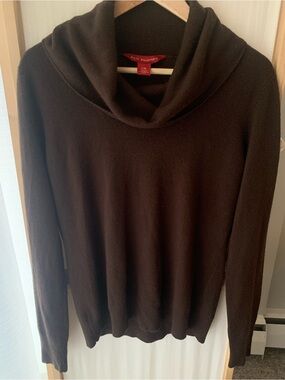 B.u.m. Equipment Chocolate Brown Cowl Neck Turtleneck Sweater Large